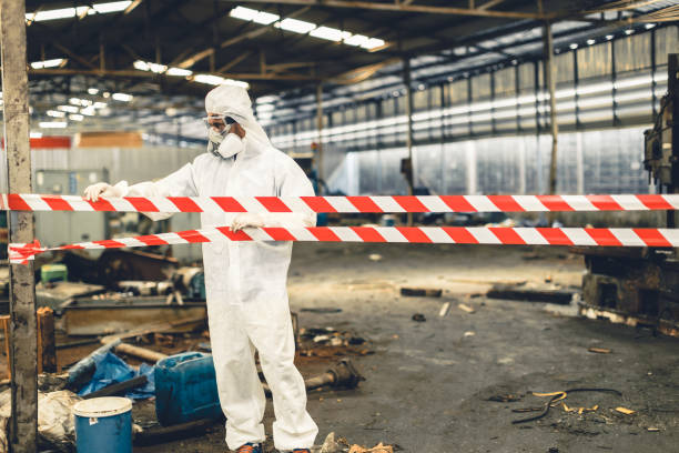 Professional Biohazard Cleanup technician working in Jenera, OH